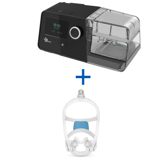 bild Auto-CPAP BMC G3 A20 con humidificador + Mascarilla Facial ResMed AirFit™  F30i uit Tienda online de LindeHealthcare