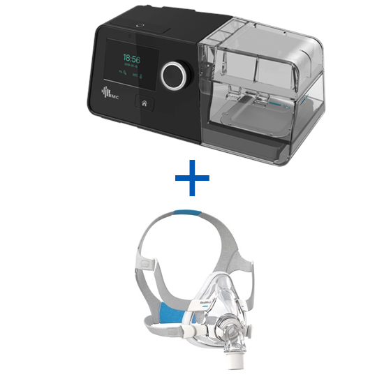 bild Auto-CPAP BMC G3 A20 con humidificador + Mascarilla Facial ResMed AirFit™ F20 uit Tienda online de LindeHealthcare