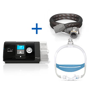 bild Auto-CPAP ResMed AirSense™ 10 Autoset + Humidificador + Tubo calentador + Mascarilla Nasal ResMed AirFit™ N30i uit Tienda online de LindeHealthcare