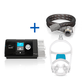 bild Auto-CPAP ResMed AirSense™ 10 Autoset + Humidificador + Tubo calentador + Mascarilla Facial ResMed AirFit™ F30i uit Tienda online de LindeHealthcare